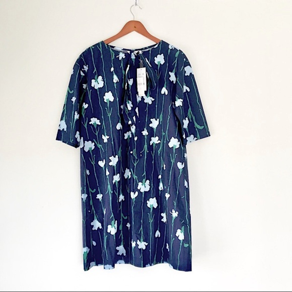 Marimekko Tarika Viivakukka Line Flower Dress NWT Size 34 / US XS - Picture 4 of 16